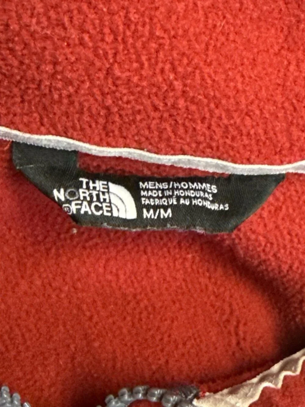 The North Face TKA 100 Classic Trinity Men's Medium Red Full Zip Fleece